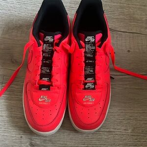 Mens, Nike Air Force Ones, size 11.  Red